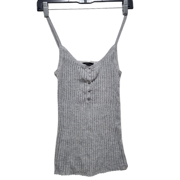 Vtg Y2K Moda International Victoria's Secret Gray Ribbed Babydoll Camisole Tank - Picture 6 of 8